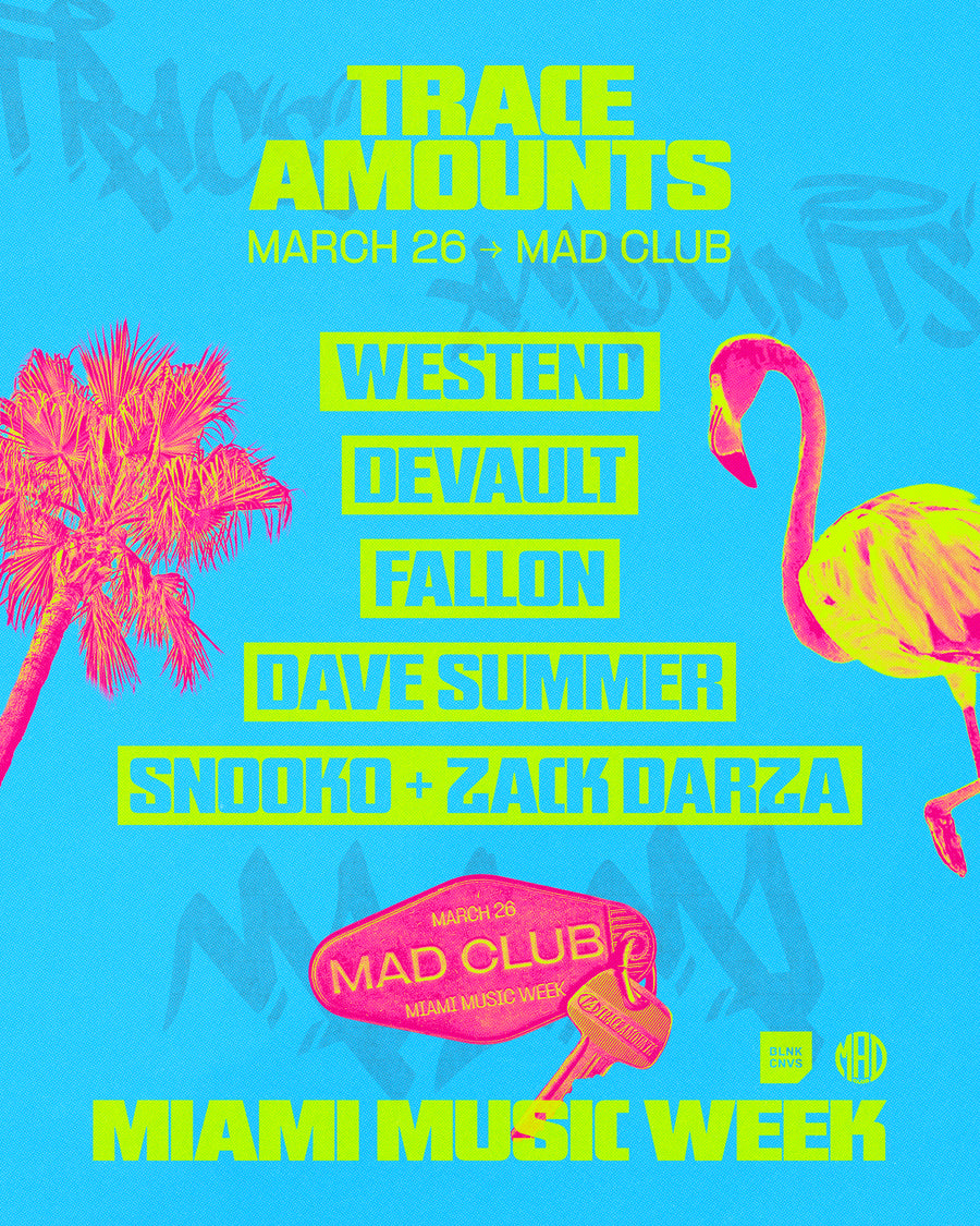 Trace Amounts Miami Music Week flyer